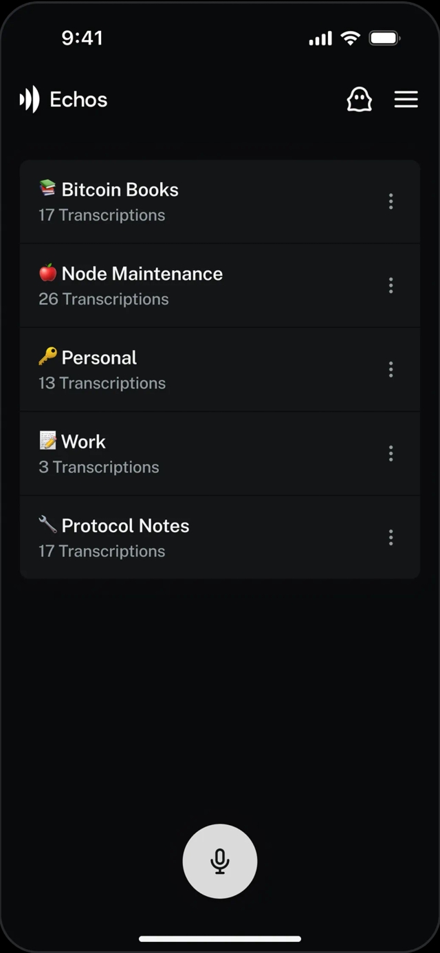 Echos App Mobile Mockup